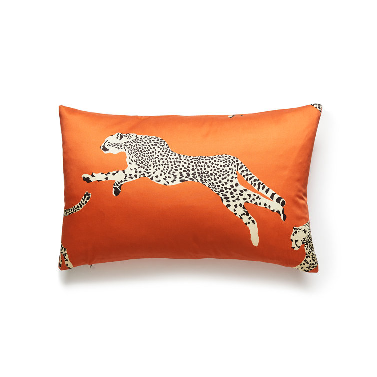 Leaping Cheetah Sahara Lumbar Throw Pillow